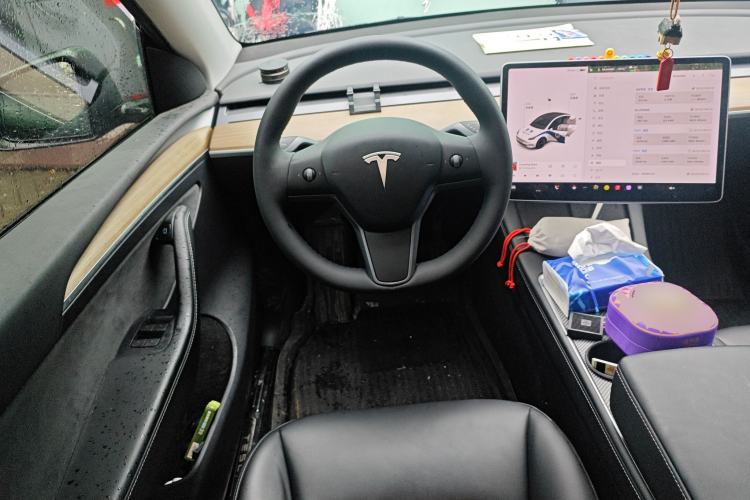 Used Tesla Model Y 2021 Standard Range Rear-Wheel Drive Version Steering Wheel