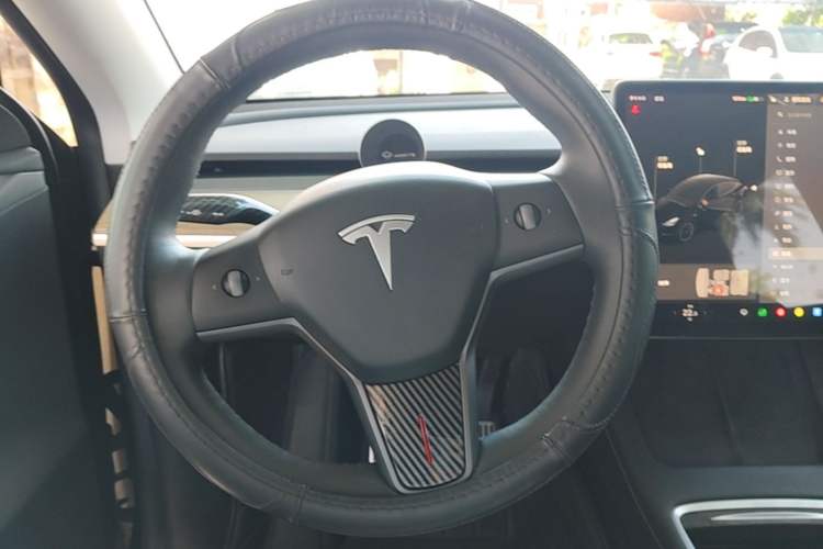 Used Tesla Model Y 2021 Standard Range Rear-Wheel Drive Version Steering Wheel