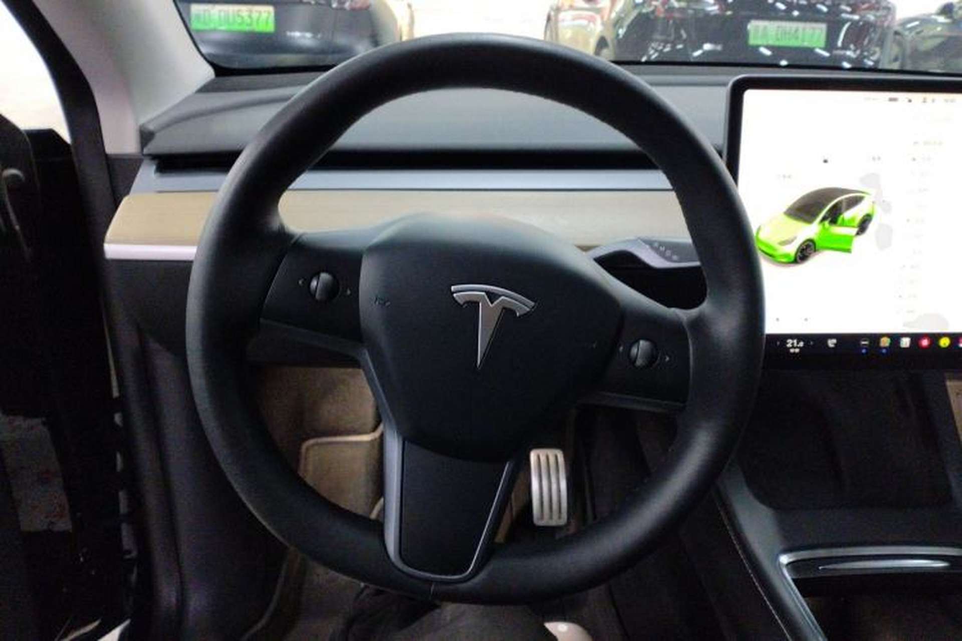 Used Tesla Model Y 2021 Performance High-Performance All-Wheel-Drive Version Steering Wheel