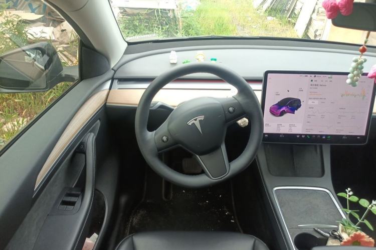 Used Tesla Model Y 2021 Standard Range Rear-Wheel Drive Version Steering Wheel