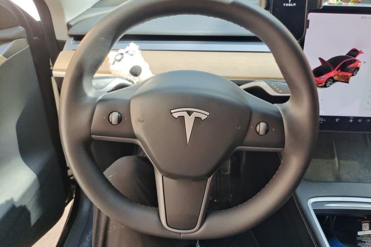 Used Tesla Model Y 2021 Standard Range Rear-Wheel Drive Version Steering Wheel