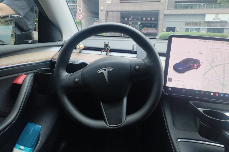Used Tesla Model Y 2021 Standard Range Rear-Wheel Drive Version Steering Wheel