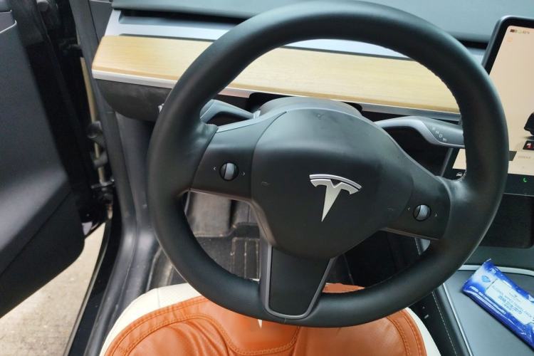 Used Tesla Model Y 2021 Revised Version 2 Long-Range All-Wheel-Drive Edition Steering Wheel
