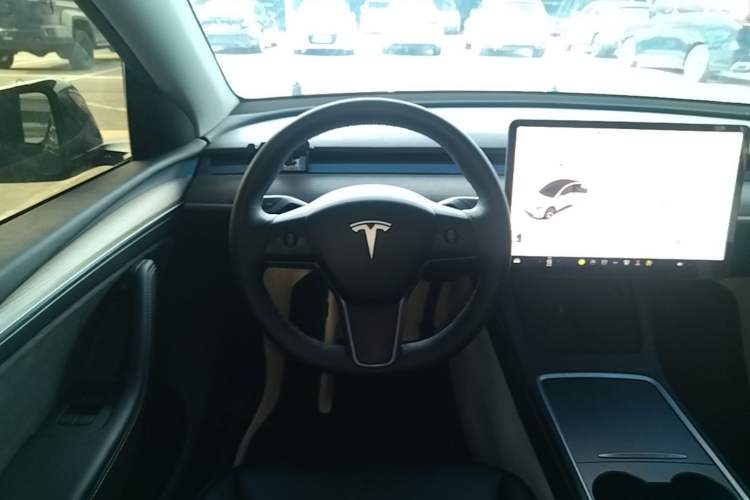 Used Tesla Model Y 2021 Standard Range Rear-Wheel Drive Version Steering Wheel