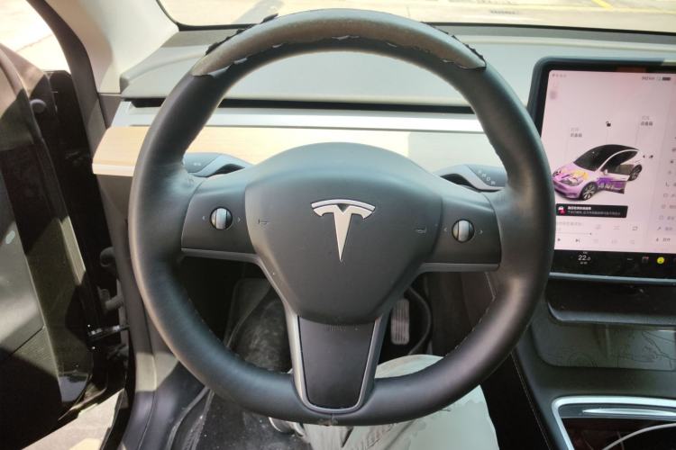 Used Tesla Model Y 2021 Standard Range Rear-Wheel Drive Version Steering Wheel