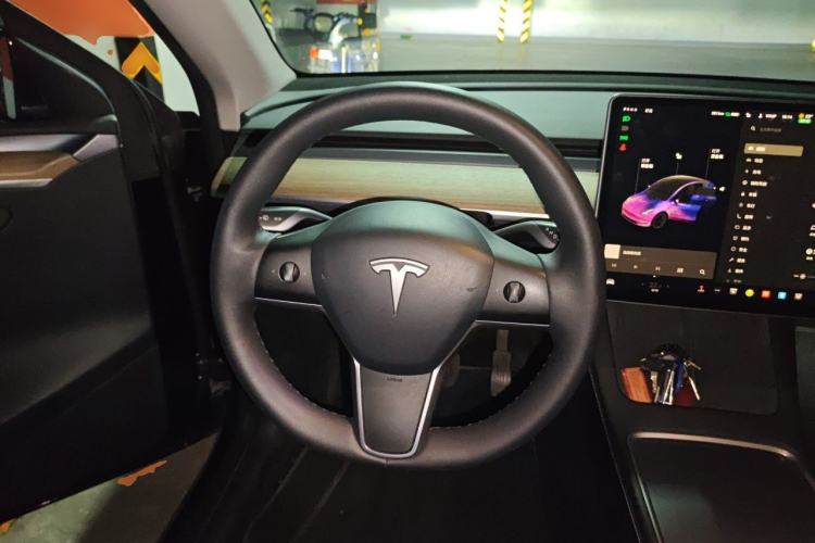 Used Tesla Model Y 2021 Standard Range Rear-Wheel Drive Version Steering Wheel