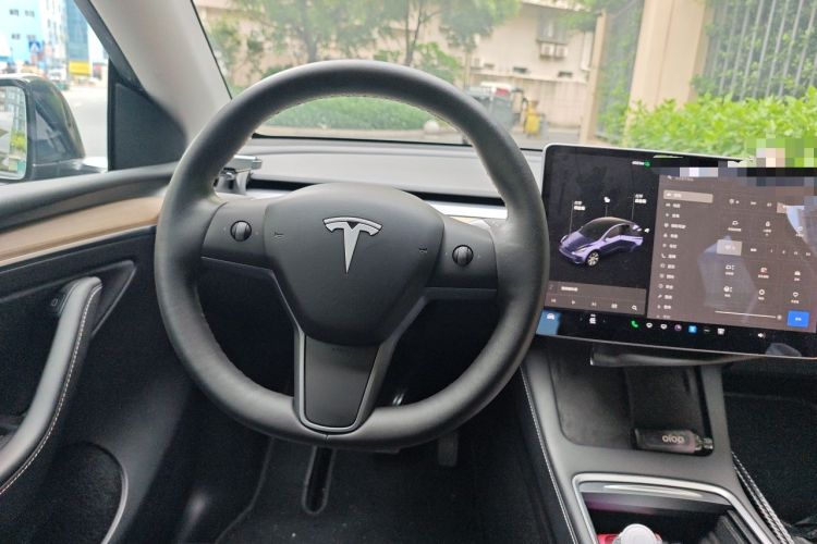 Used Tesla Model Y 2021 Standard Range Rear-Wheel Drive Version Steering Wheel