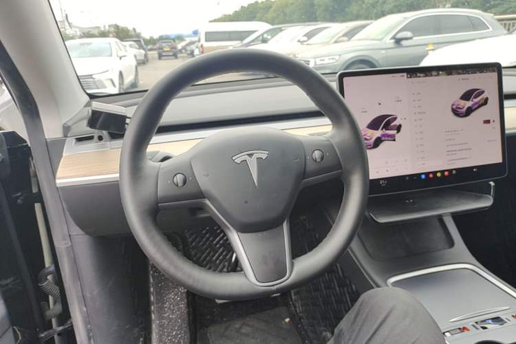 Used Tesla Model Y 2021 Standard Range Rear-Wheel Drive Version Steering Wheel