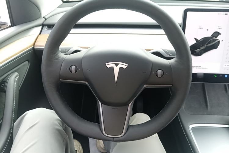Used Tesla Model Y 2021 Long-Range All-Wheel-Drive Version Steering Wheel
