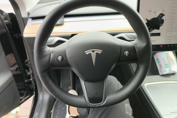 Used Tesla Model Y 2021 Standard Range Rear-Wheel Drive Version Steering Wheel