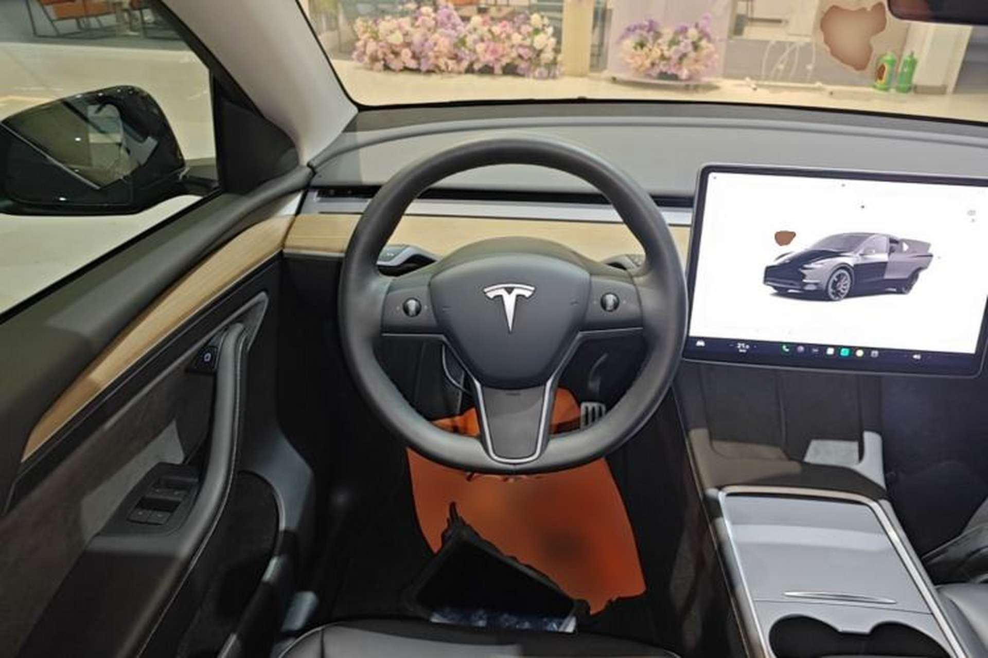 Used Tesla Model Y 2021 Performance High-Performance All-Wheel-Drive Version Steering Wheel