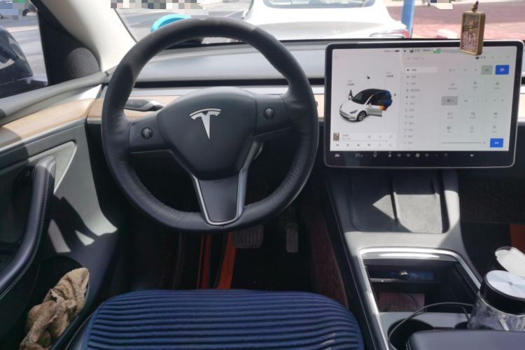 Used Tesla Model Y 2021 Standard Range Rear-Wheel Drive Version Steering Wheel