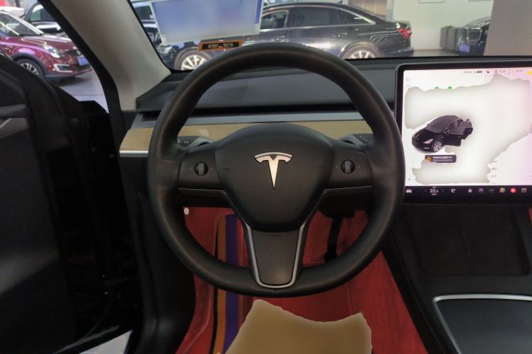 Used Tesla Model Y 2021 Standard Range Rear-Wheel Drive Version Steering Wheel