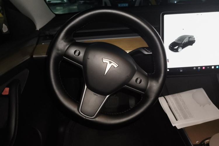 Used Tesla Model Y 2021 Standard Range Rear-Wheel Drive Version Steering Wheel