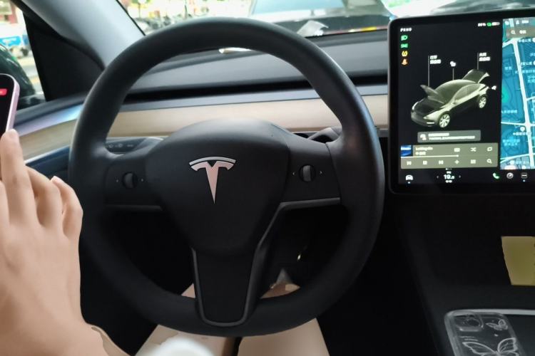 Used Tesla Model Y 2021 Standard Range Rear-Wheel Drive Version Steering Wheel