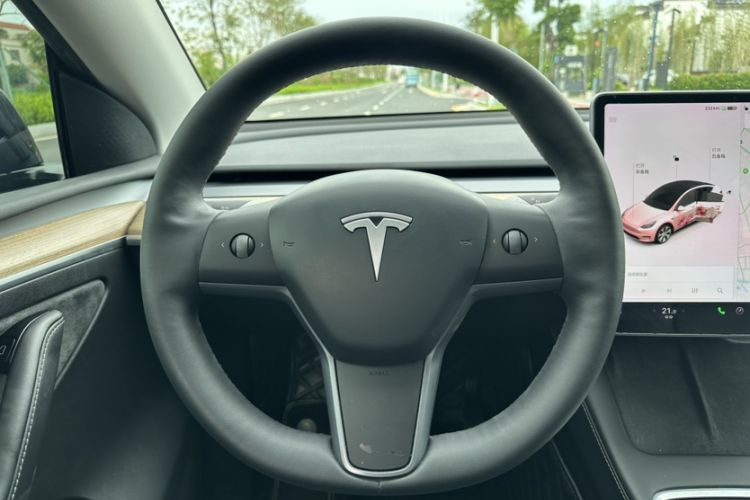 Used Tesla Model Y 2021 Standard Range Rear-Wheel Drive Version Steering Wheel