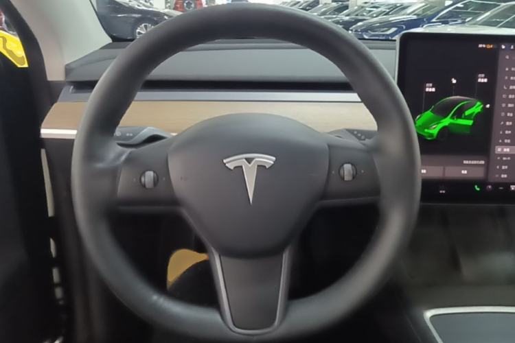 Used Tesla Model Y 2021 Standard Range Rear-Wheel Drive Version Steering Wheel