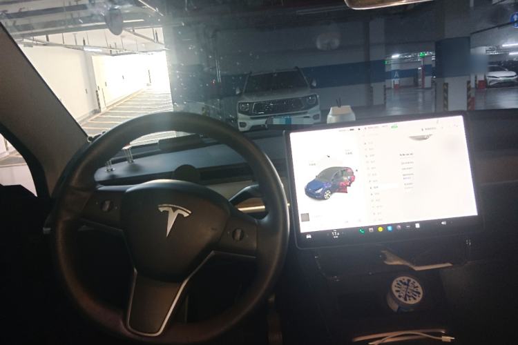 Used Tesla Model Y 2021 Standard Range Rear-Wheel Drive Version Steering Wheel