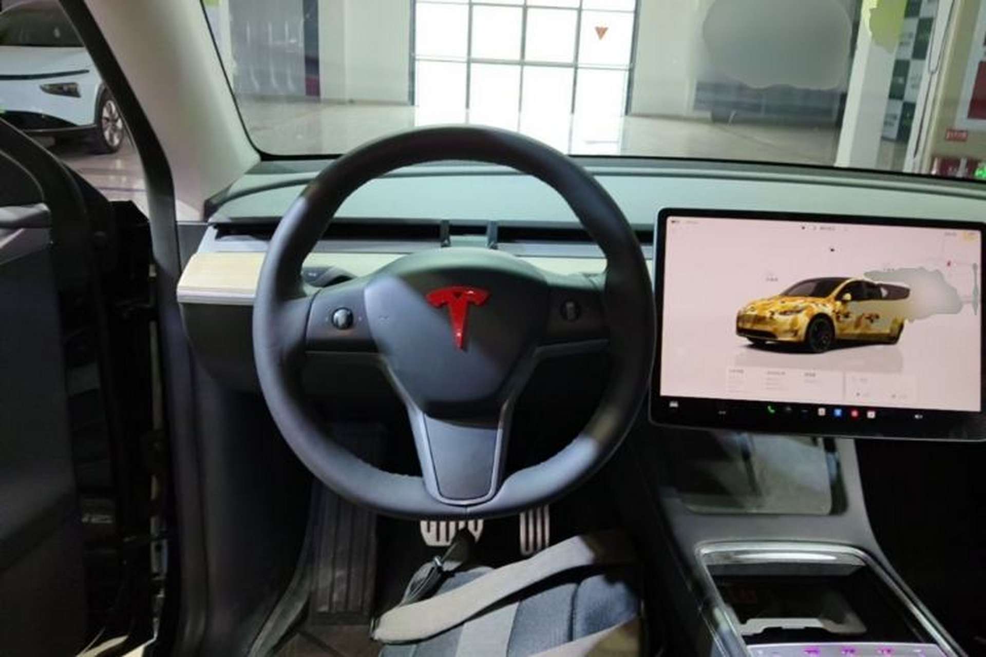 Used Tesla Model Y 2021 Performance High-Performance All-Wheel-Drive Version Steering Wheel