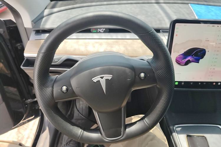 Used Tesla Model Y 2021 Standard Range Rear-Wheel Drive Version Steering Wheel