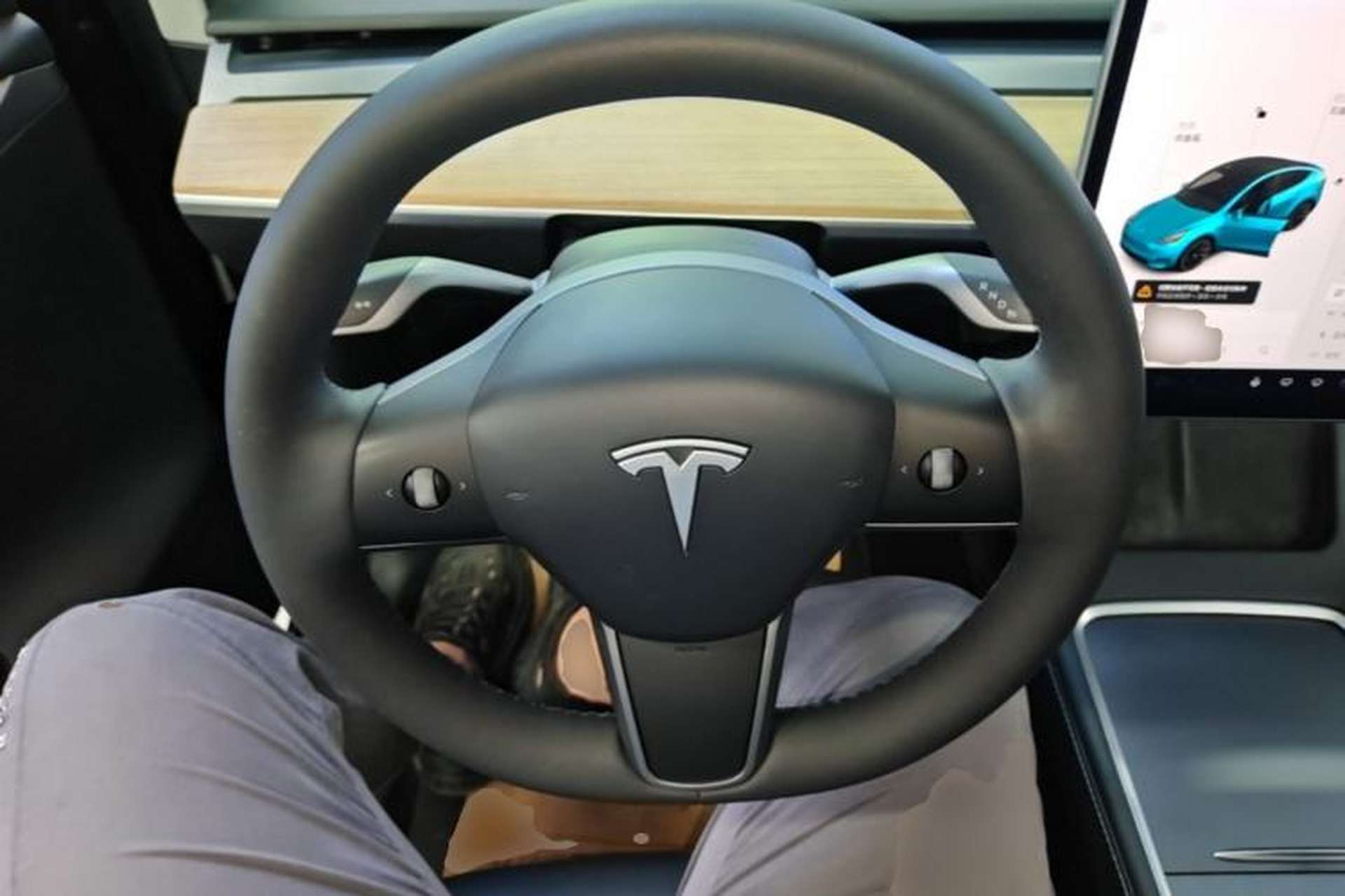 Used Tesla Model Y 2021 Standard Range Rear-Wheel Drive Version Steering Wheel