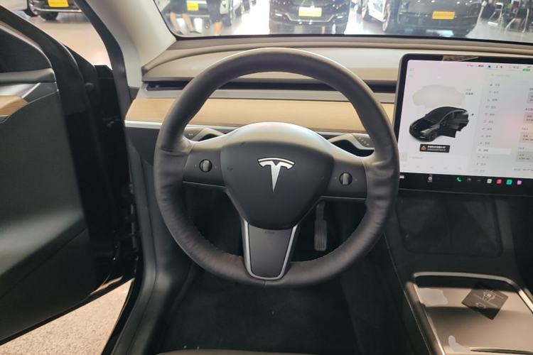 Used Tesla Model Y 2021 Long-Range All-Wheel-Drive Version Steering Wheel