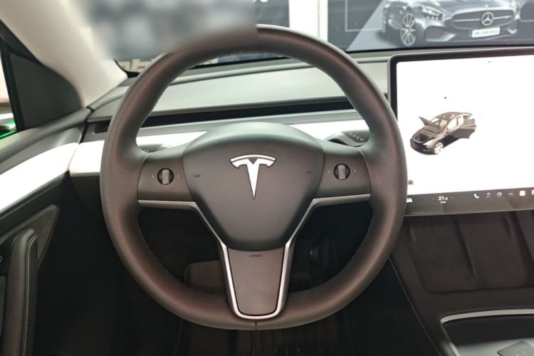 Used Tesla Model Y 2021 Standard Range Rear-Wheel Drive Version Steering Wheel