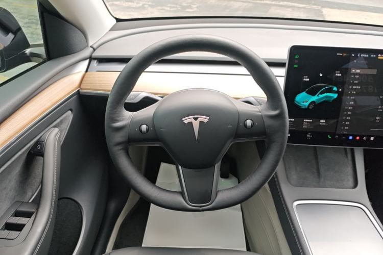 Used Tesla Model Y 2021 Standard Range Rear-Wheel Drive Version Steering Wheel