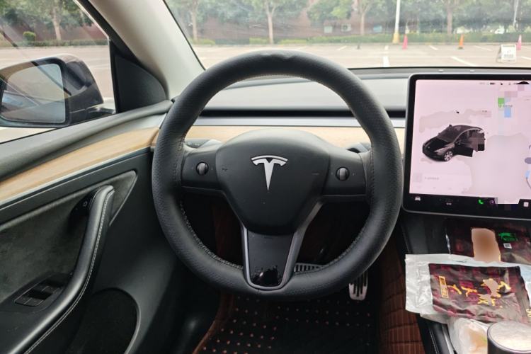 Used Tesla Model Y 2021 Standard Range Rear-Wheel Drive Version Steering Wheel
