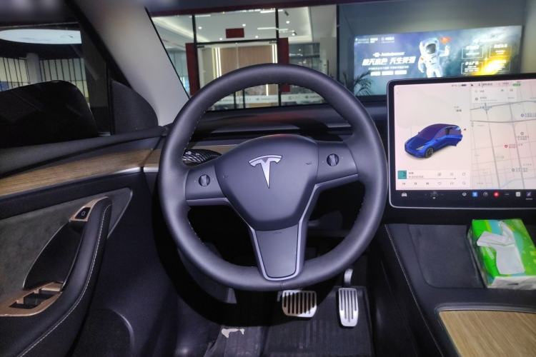Used Tesla Model Y 2021 Standard Range Rear-Wheel Drive Version Steering Wheel