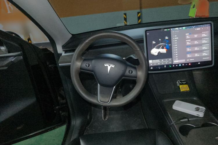 Used Tesla Model Y 2021 Standard Range Rear-Wheel Drive Version Steering Wheel