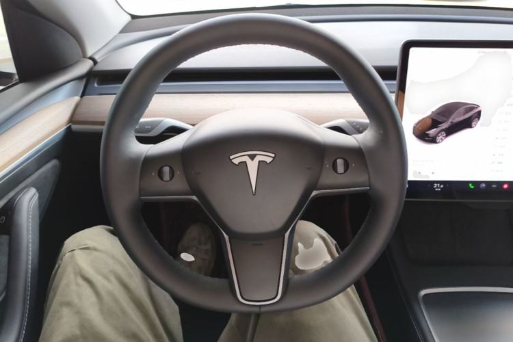 Used Tesla Model Y 2021 Standard Range Rear-Wheel Drive Version Steering Wheel