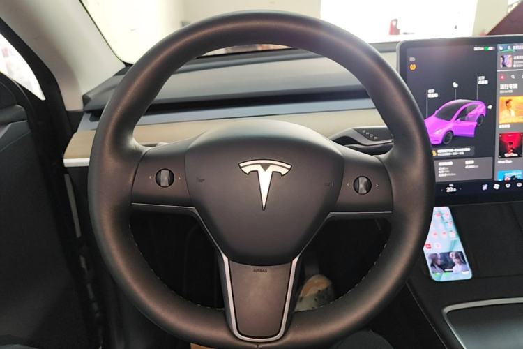 Used Tesla Model Y 2021 Standard Range Rear-Wheel Drive Version Steering Wheel