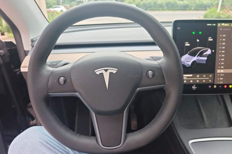 Used Tesla Model Y 2021 Standard Range Rear-Wheel Drive Version Steering Wheel