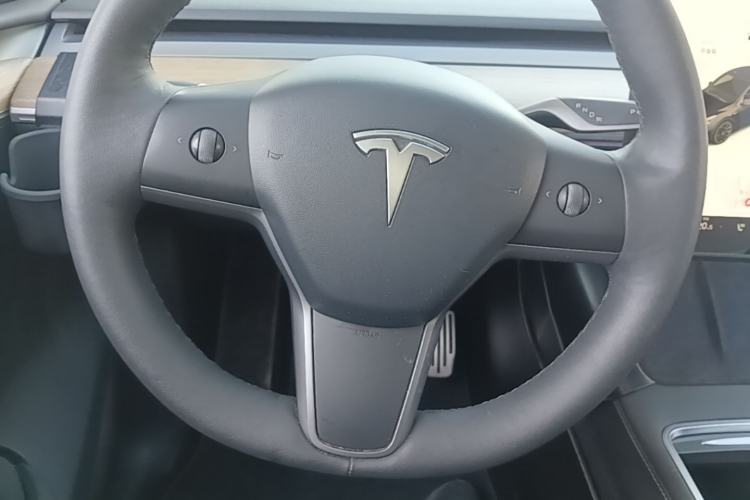 Used Tesla Model Y 2021 Standard Range Rear-Wheel Drive Version Steering Wheel