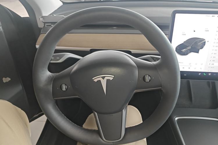 Used Tesla Model Y 2021 Long-Range All-Wheel-Drive Version 3D7 Steering Wheel