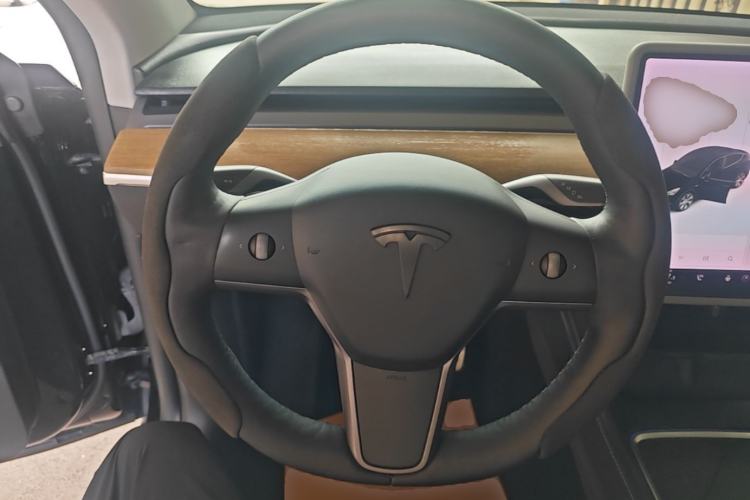Used Tesla Model Y 2021 Long-Range All-Wheel-Drive Version Steering Wheel