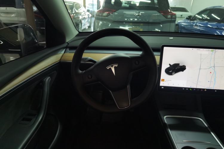 Used Tesla Model Y 2021 Standard Range Rear-Wheel Drive Version Steering Wheel