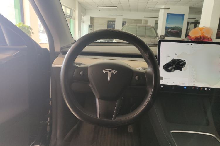 Used Tesla Model Y 2021 Standard Range Rear-Wheel Drive Version Steering Wheel