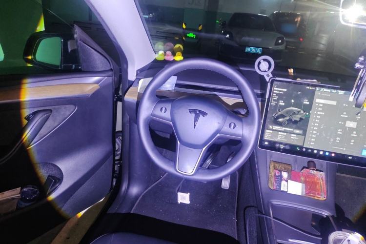 Used Tesla Model Y 2021 Long-Range All-Wheel-Drive Version 3D7 Steering Wheel