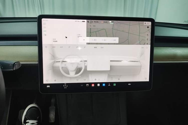Used Tesla Model Y 2021 Long-Range All-Wheel-Drive Version 3D7 Audio And AC Panel