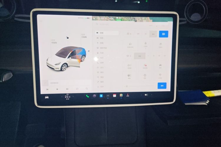 Used Tesla Model Y 2021 Long-Range All-Wheel-Drive Version 3D7 Audio And AC Panel