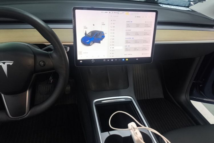 Used Tesla Model Y 2021 Long-Range All-Wheel-Drive Version Audio And AC Panel