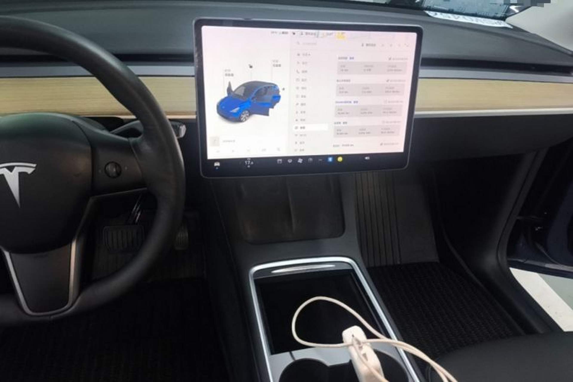 Used Tesla Model Y 2021 Long-Range All-Wheel-Drive Version Audio And AC Panel