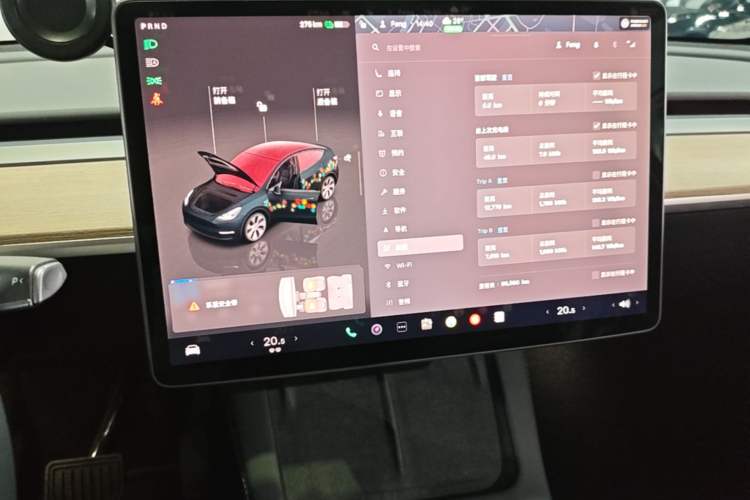 Used Tesla Model Y 2021 Revised Version 2 Long-Range All-Wheel-Drive Edition Audio And AC Panel