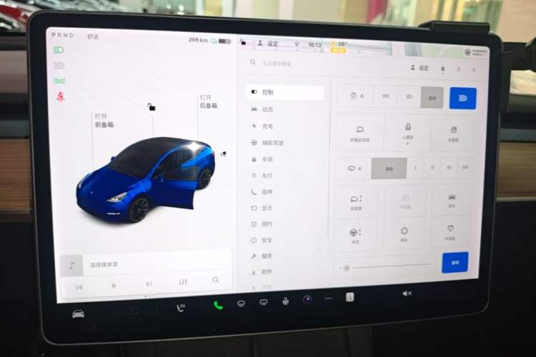 Used Tesla Model Y 2021 Long-Range All-Wheel-Drive Version 3D7 Audio And AC Panel