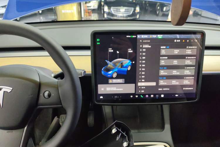 Used Tesla Model Y 2021 Standard Range Rear-Wheel Drive Version Audio And AC Panel