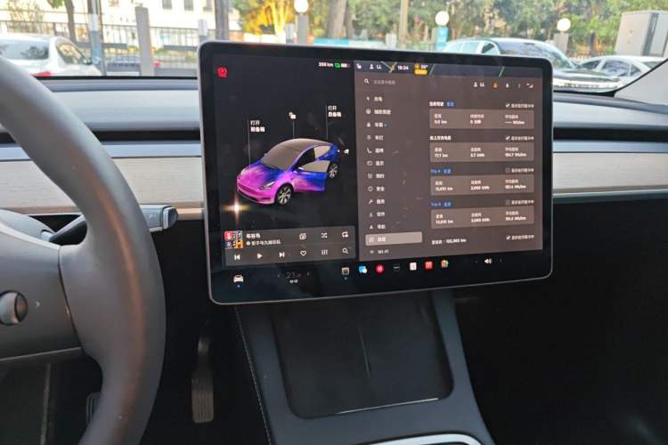 Used Tesla Model Y 2021 Long-Range All-Wheel-Drive Version 3D7 Audio And AC Panel