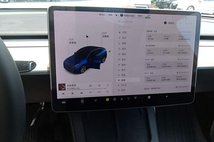 Used Tesla Model Y 2021 Long-Range All-Wheel-Drive Version 3D7 Audio And AC Panel