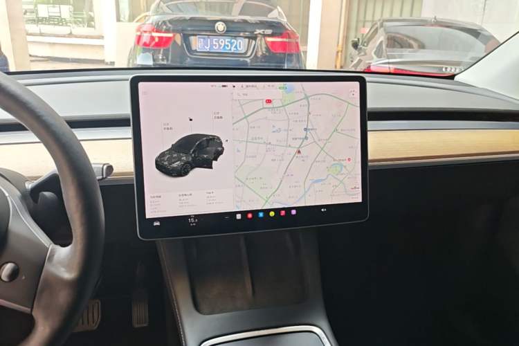 Used Tesla Model Y 2021 Long-Range All-Wheel-Drive Version 3D7 Audio And AC Panel